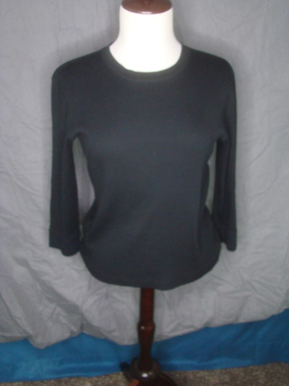 Lauren Ralph Lauren Long Sleeve Knit Top Black Women's Large